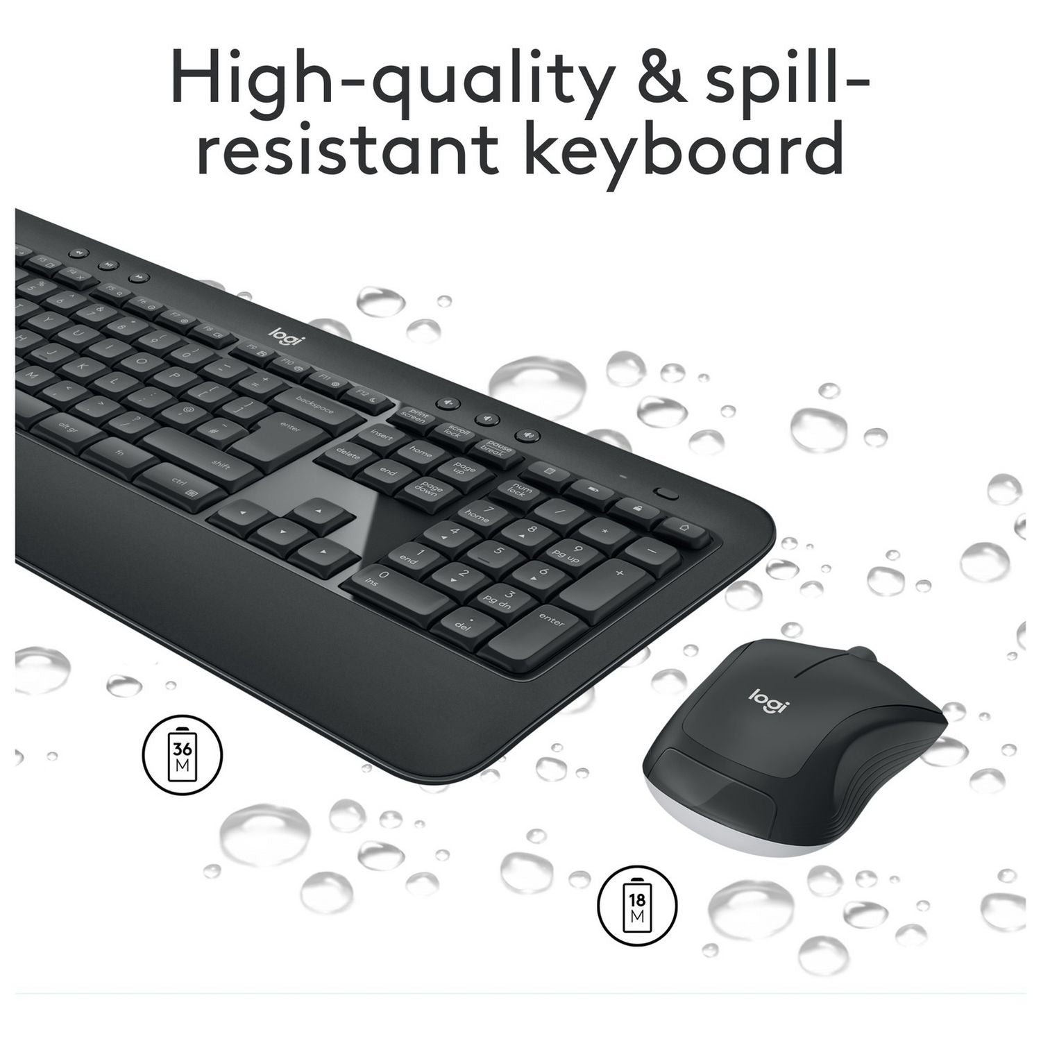Logitech MK540 wireless mouse and keyboard combo, UK version