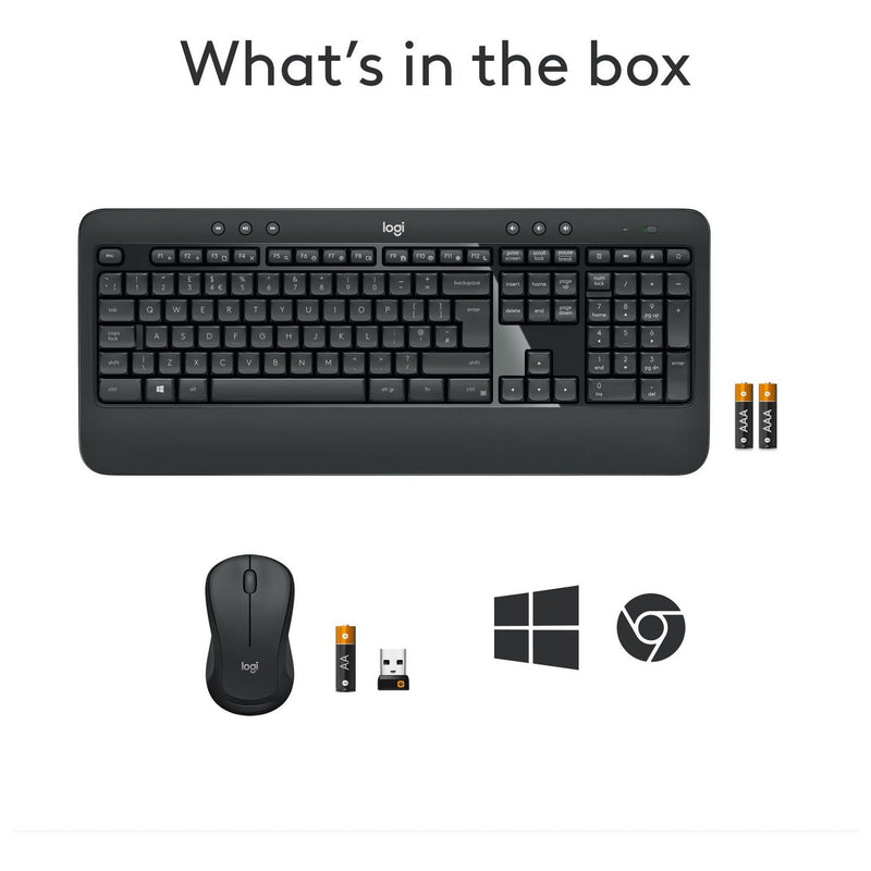 Logitech MK540 wireless mouse and keyboard combo, UK version