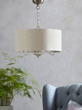 Next Burford 3-light chandelier brushed nickel, UK version