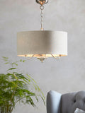 Next Burford 3-light chandelier brushed nickel, UK version