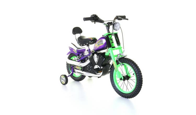 Spike Chopper 14 inch Wheel Size Kids Beginner Bike - Green