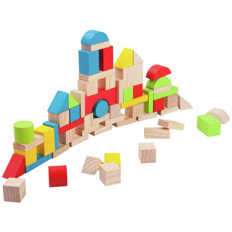 Chad Valley 80-piece wooden block set - British product