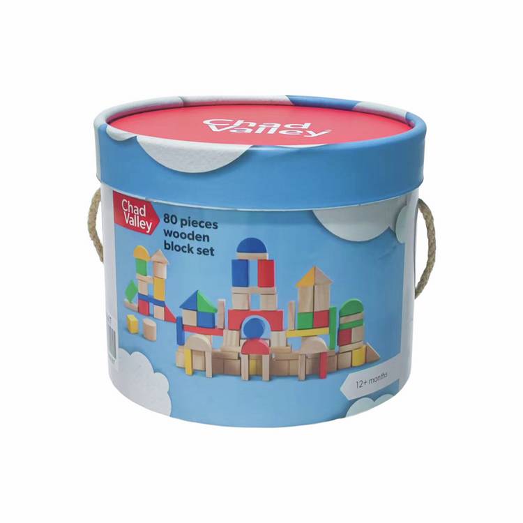 Chad Valley 80-piece wooden block set - British product