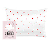 Silver Cloud Heart Print Satin Pillowcase With Silver Ions GOODS Superdrug   