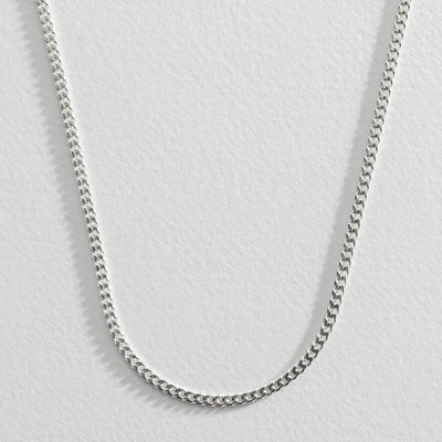 Argos Revere Men's Sterling Silver 18 Inch Solid Curb Chain Necklace- Buy online at McGrocer