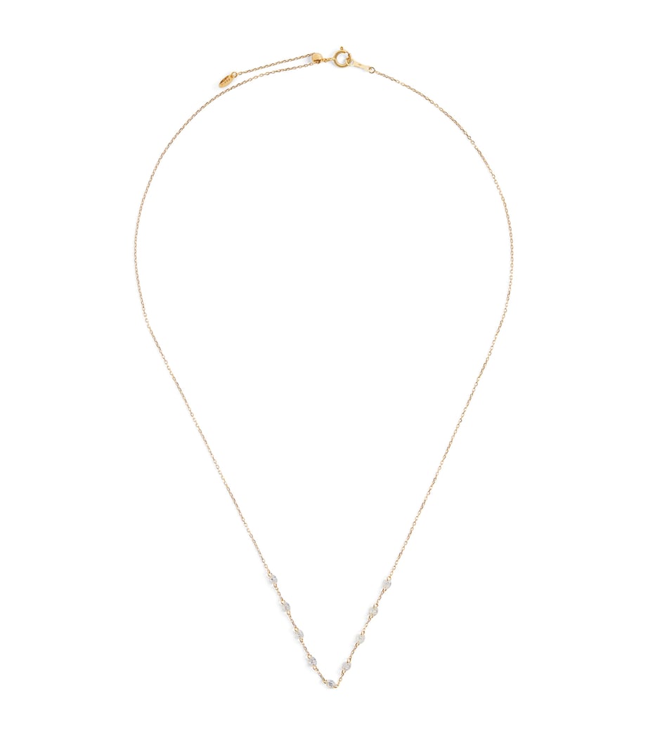 Persée yellow gold diamond 9-stone necklace, UK version