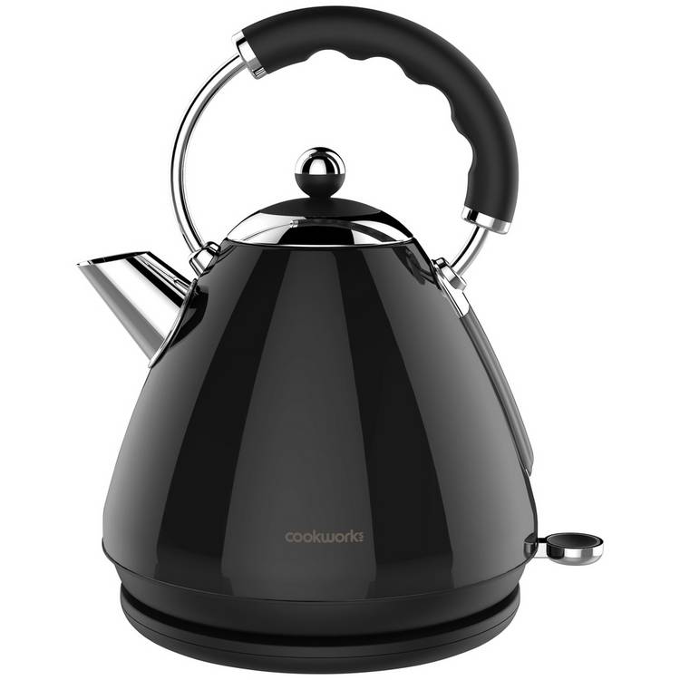 Cookworks pyramid kettle black 1.7 litre - British product