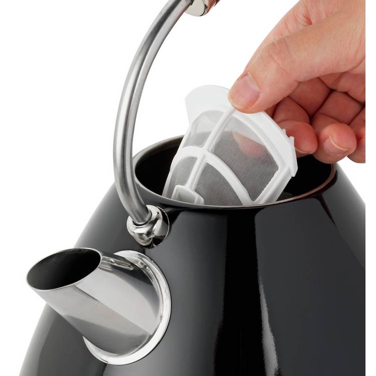 Cookworks pyramid kettle black 1.7 litre - British product