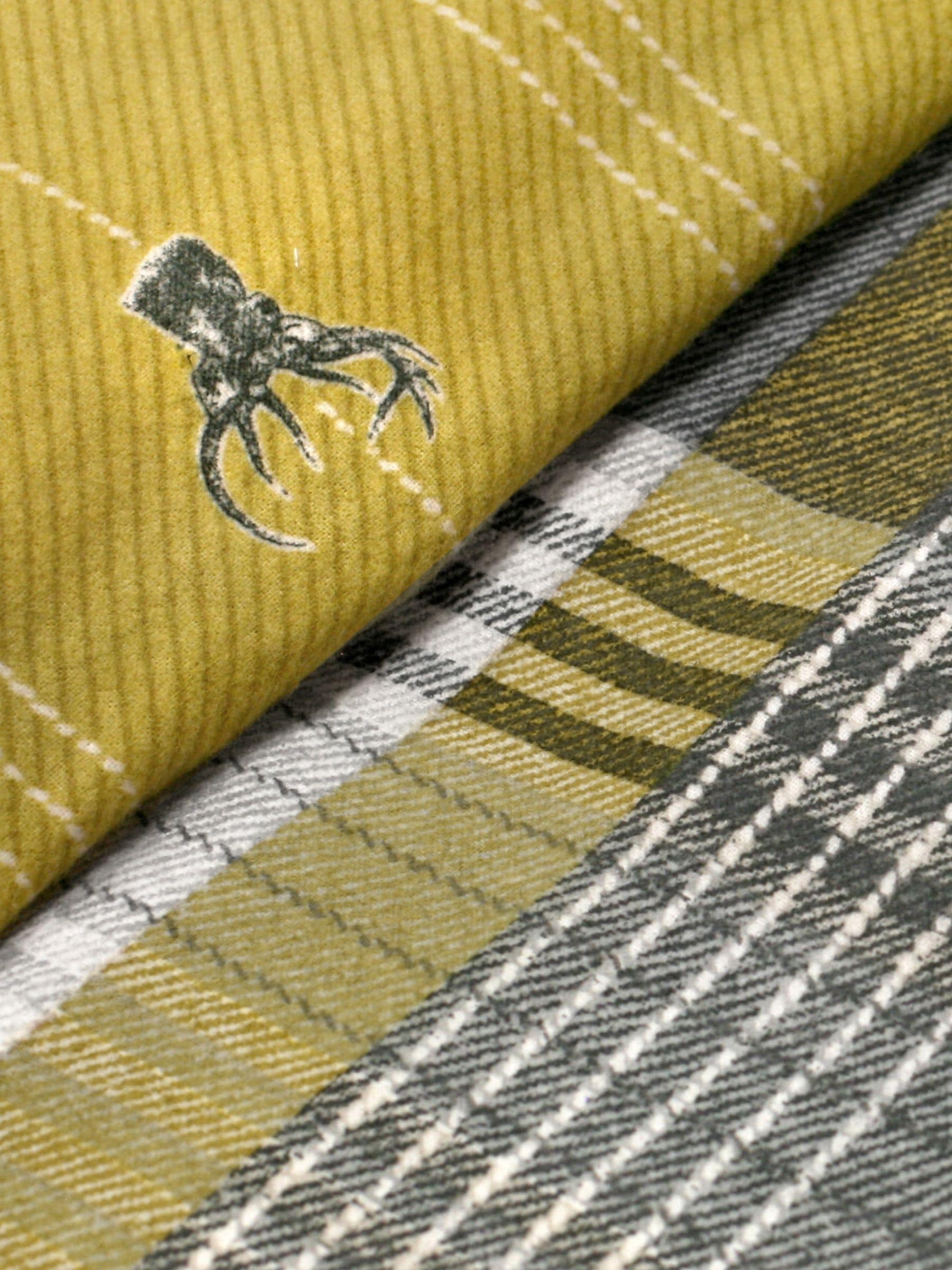 Dreams & Drapes ochre yellow Connolly check duvet cover and pillowcase set - British product