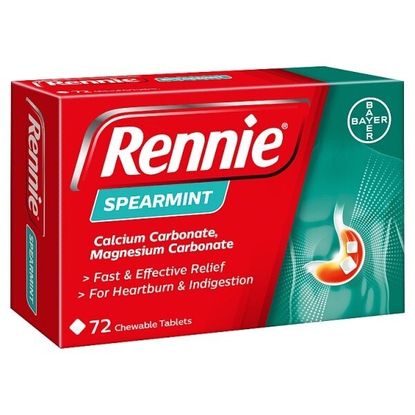 Rennie Spearmint Heartburn & Indigestion Relief 72 Tablets GOODS Superdrug   