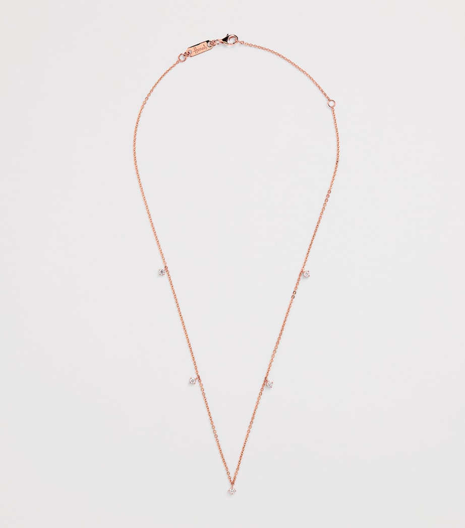 Harrods rose gold and diamond necklace 0.60ct (British brand)