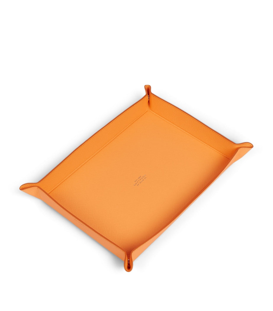 Smythson Large Panama Rectangular Leather Trinket Tray (British brand)