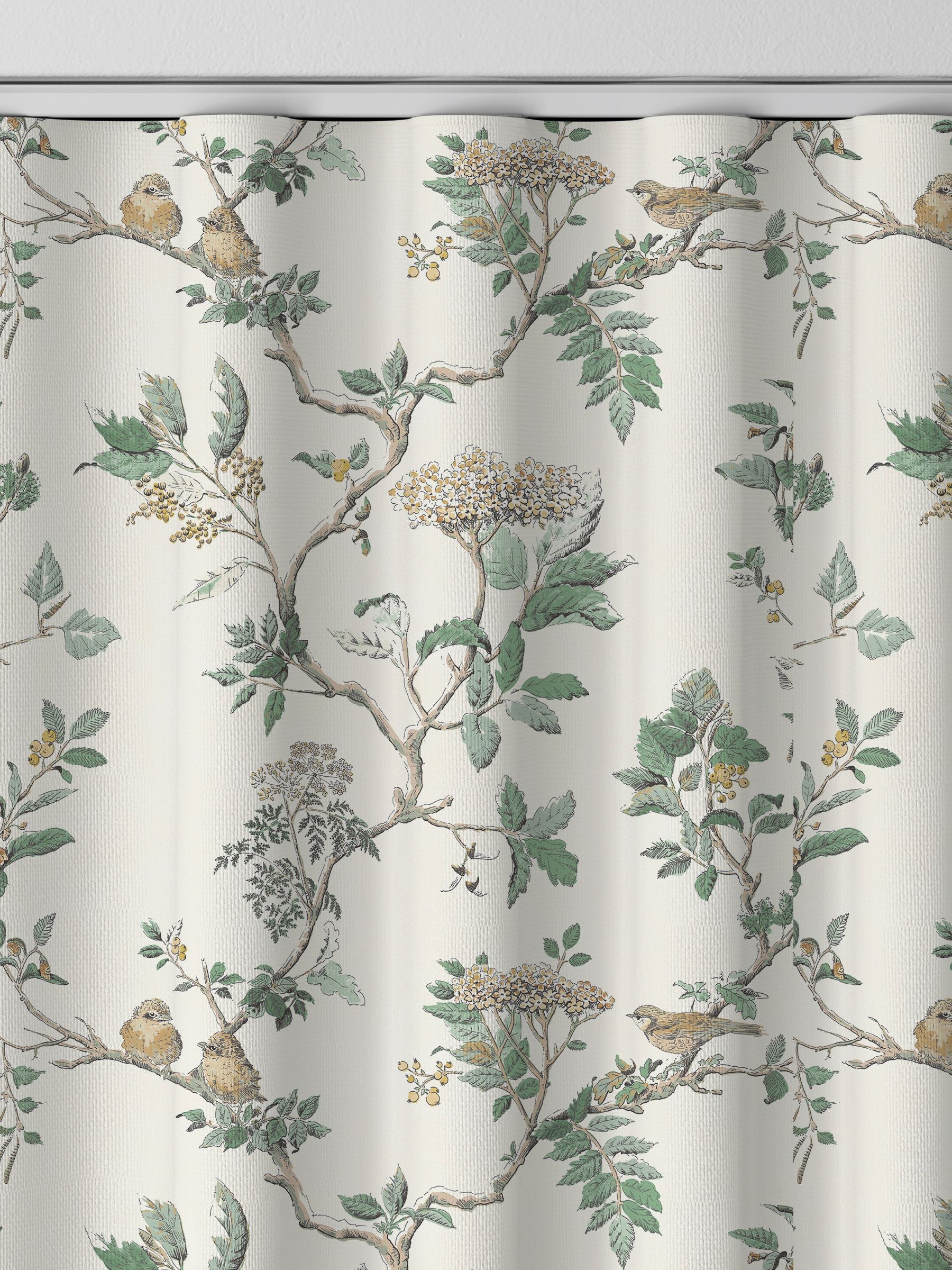 Laura Ashley Fern Green Elderwood made to measure curtains - British product