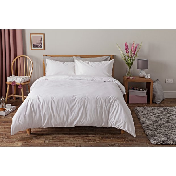 Habitat pure cotton 200TC double bedding set in white, UK version
