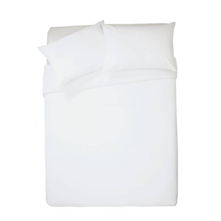 Habitat pure cotton 200TC double bedding set in white, UK version