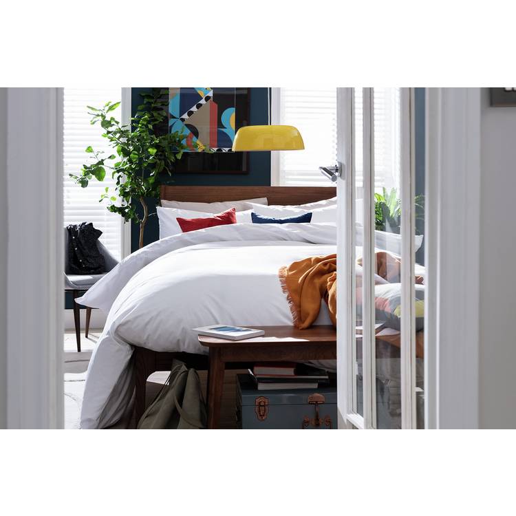 Habitat pure cotton 200TC double bedding set in white, UK version