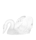 Lalique crystal swan head down sculpture, UK version