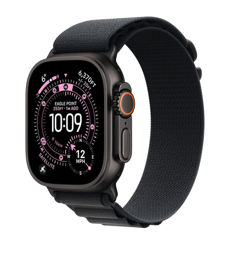 Apple smartwatch Black with Black Alpine Loop 49mm Medium - British product