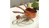 JML Copper Stone Pan 3 Piece Pan Set with Lids - Brown GOODS Argos