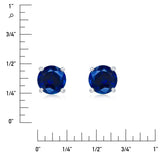 Costco round cut sapphire stud earrings 14ct white gold - British product