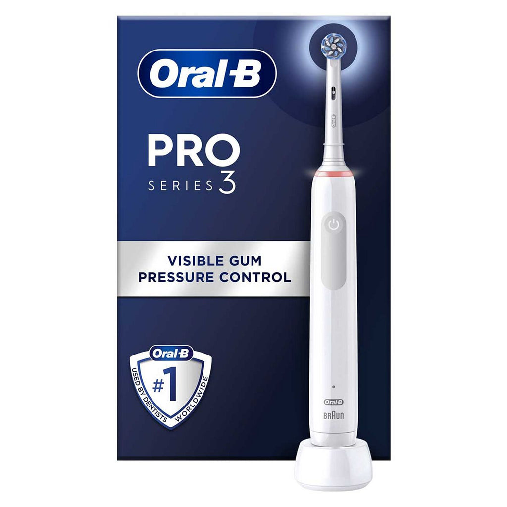 Oral-B Pro 3 3000 White Electric Toothbrush with sensitive brush head