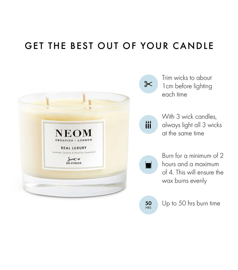 NEOM Real Luxury 3-Wick Candle 420g - British product