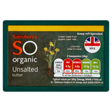 Sainsbury's British Butter Unsalted, SO Organic 250g GOODS Sainsburys   