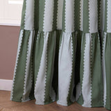 Wylder Birdie Stripe curtains green 117x137cm - British product