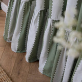 Wylder Birdie Stripe curtains green 117x137cm - British product