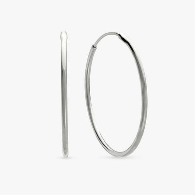 Argos Revere Sterling Silver 21mm Sleeper Hoop Earrings- Buy online at McGrocer
