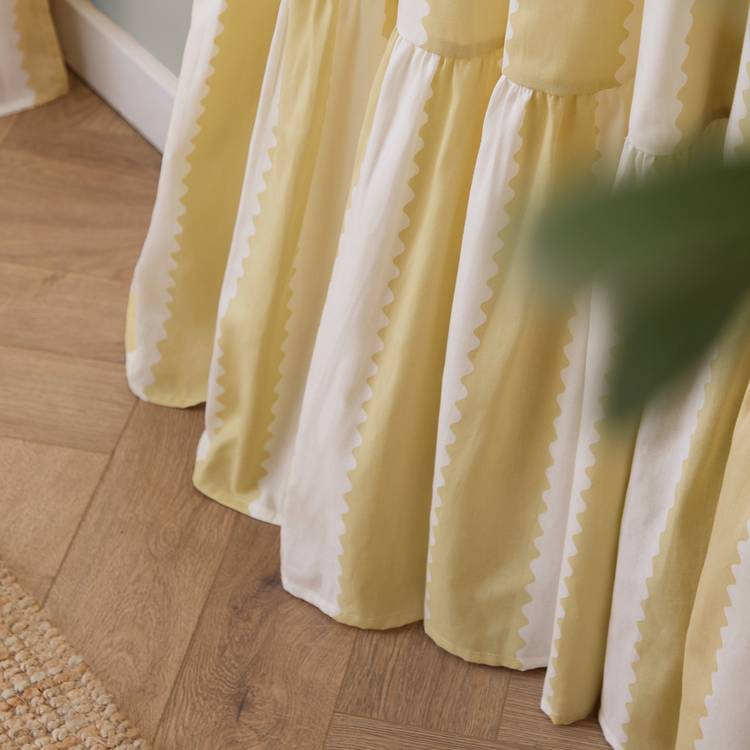 Wylder Birdie Stripe Yellow curtains 117x137cm (British brand)