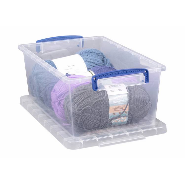 Really Useful 10.1L clear storage boxes 3 pack (British brand)