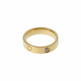 Freedom gold-tone stainless steel heart ring small - British product