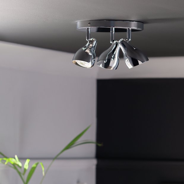 Argos Home Franklin three-light chrome spotlight, UK version
