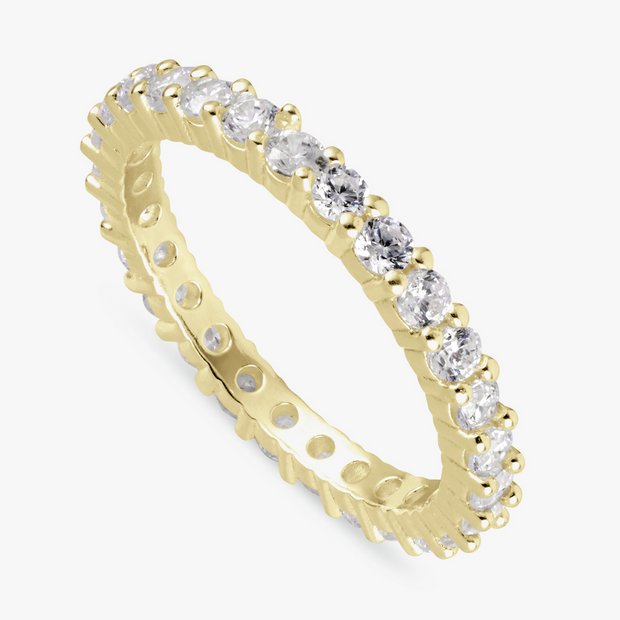 Revere gold plated eternity band ring small, UK version