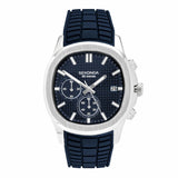 Sekonda Octaire Navy silicone strap watch 40mm, imported from the UK