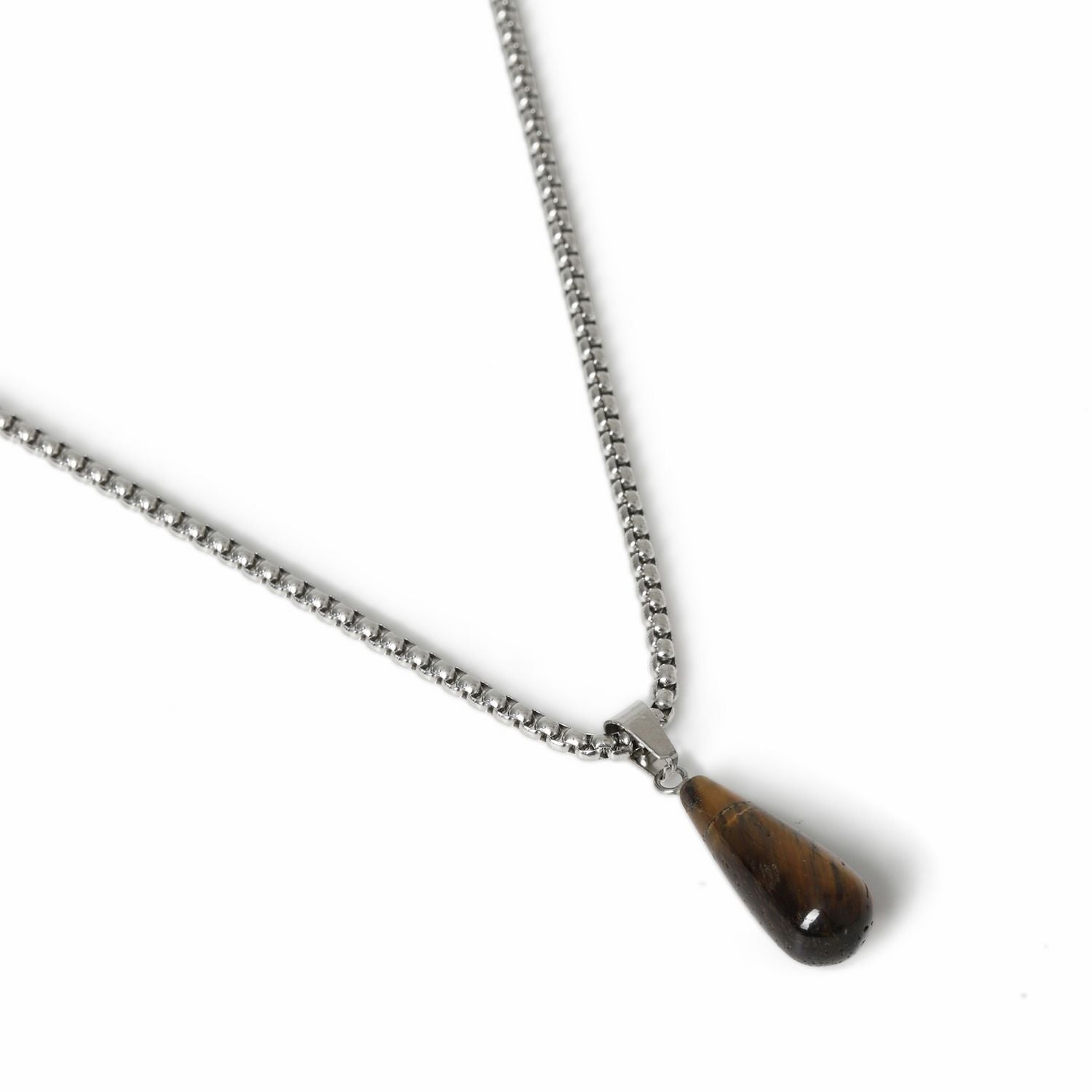 Uncommon Souls silver tone stone pendant necklace 50cm (British brand)