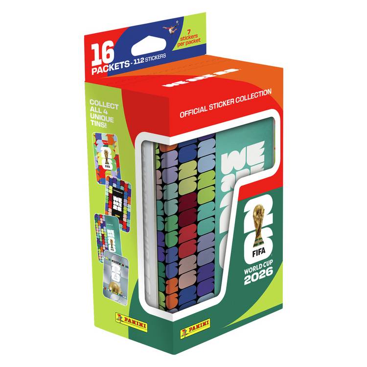 Panini FIFA World Cup 2026 sticker tin pack of 16 (British brand)
