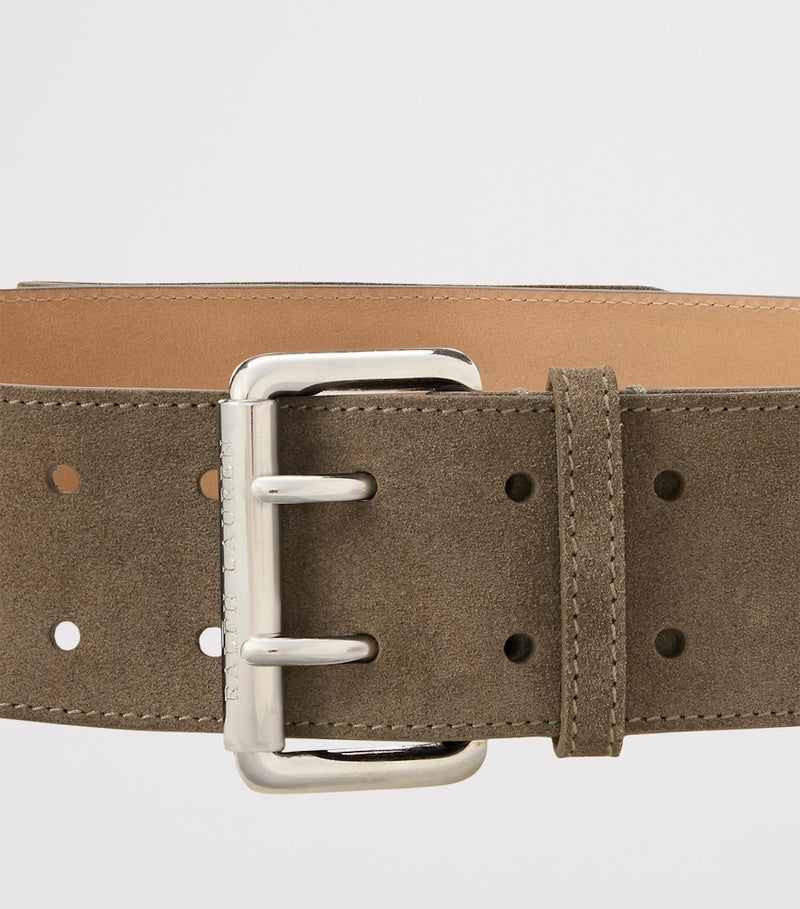 Ralph Lauren Collection suede double-prong buckle belt - British product