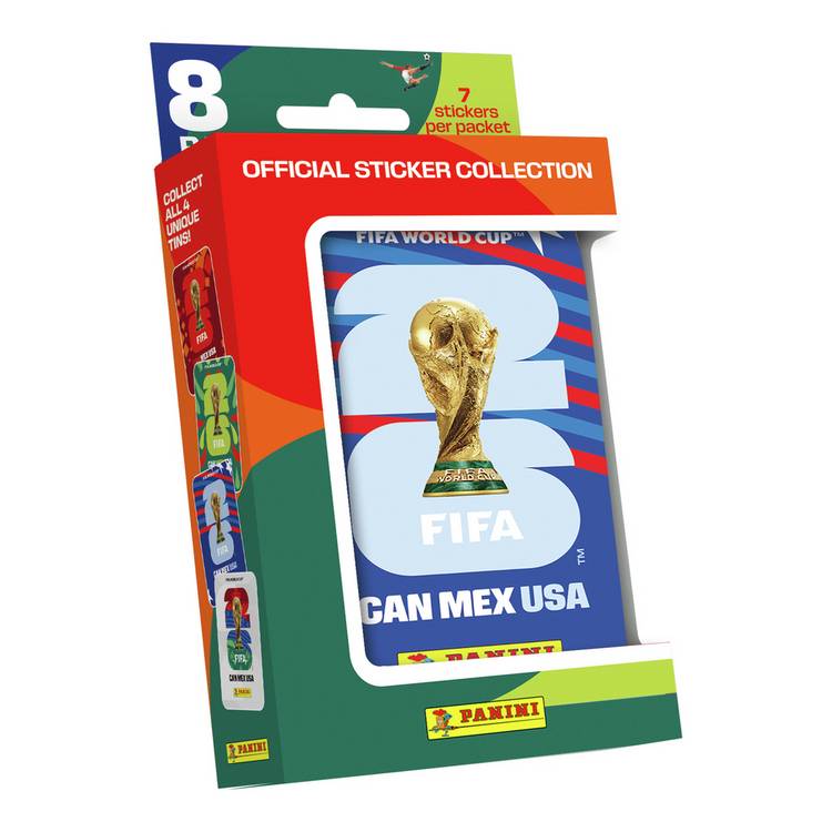 Panini FIFA World Cup 2026 sticker pocket tin, imported from the UK