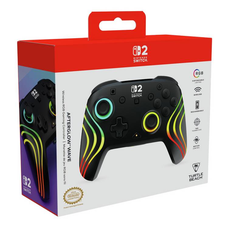 Turtle Beach Afterglow Wave Wireless controller for Nintendo Switch 2, UK version