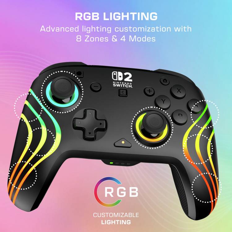 Turtle Beach Afterglow Wave Wireless controller for Nintendo Switch 2, UK version