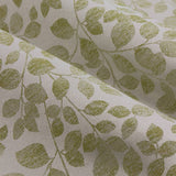 Wylder sage green jacquard leaf curtains 117x137cm, imported from the UK