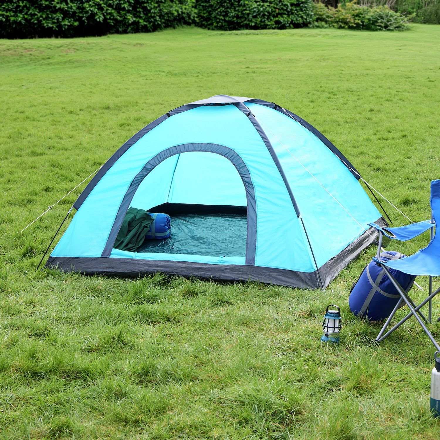 Pro Action blue 3-person dome tent (British brand)