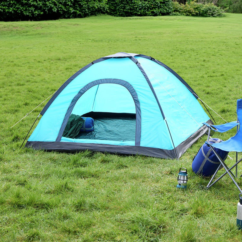 Pro Action blue 3-person dome tent (British brand)