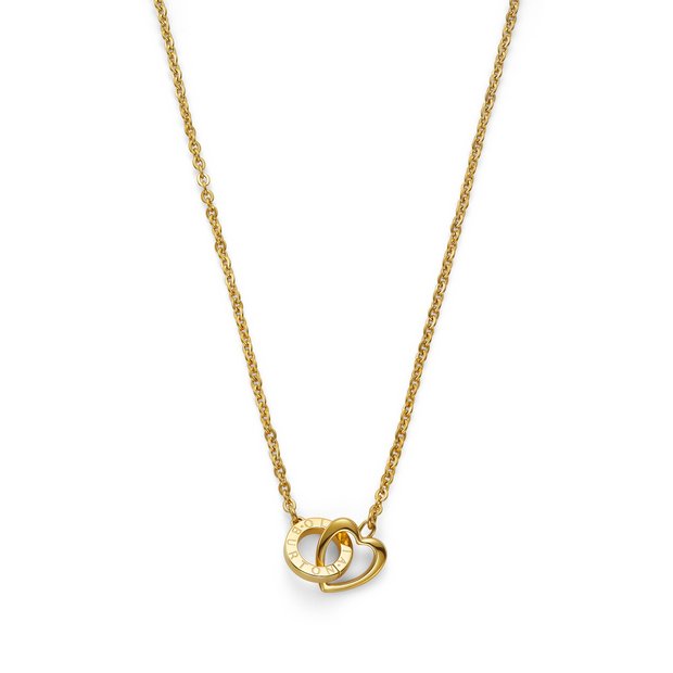 Olivia Burton gold heart and circle interlink necklace - British product