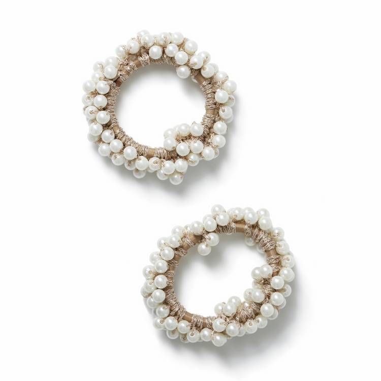 Freedom pearl beaded scrunchie pack of 2, imported from the UK