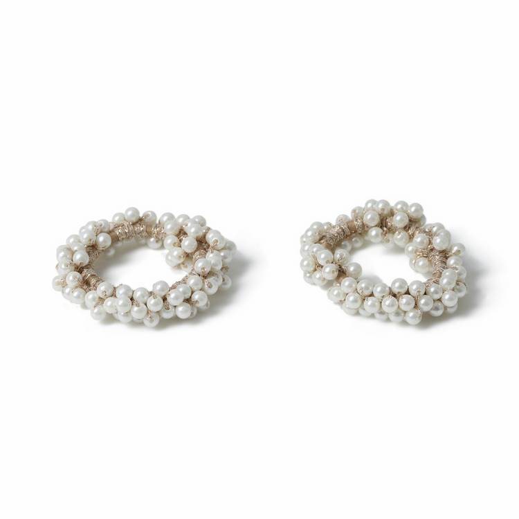 Freedom pearl beaded scrunchie pack of 2, imported from the UK