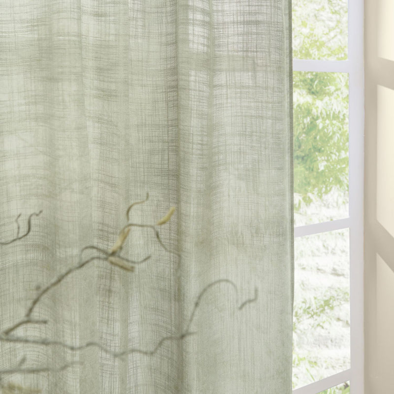 Yard Cirrus Tab Top Sheer Voile Curtains - Green - 290x250cm