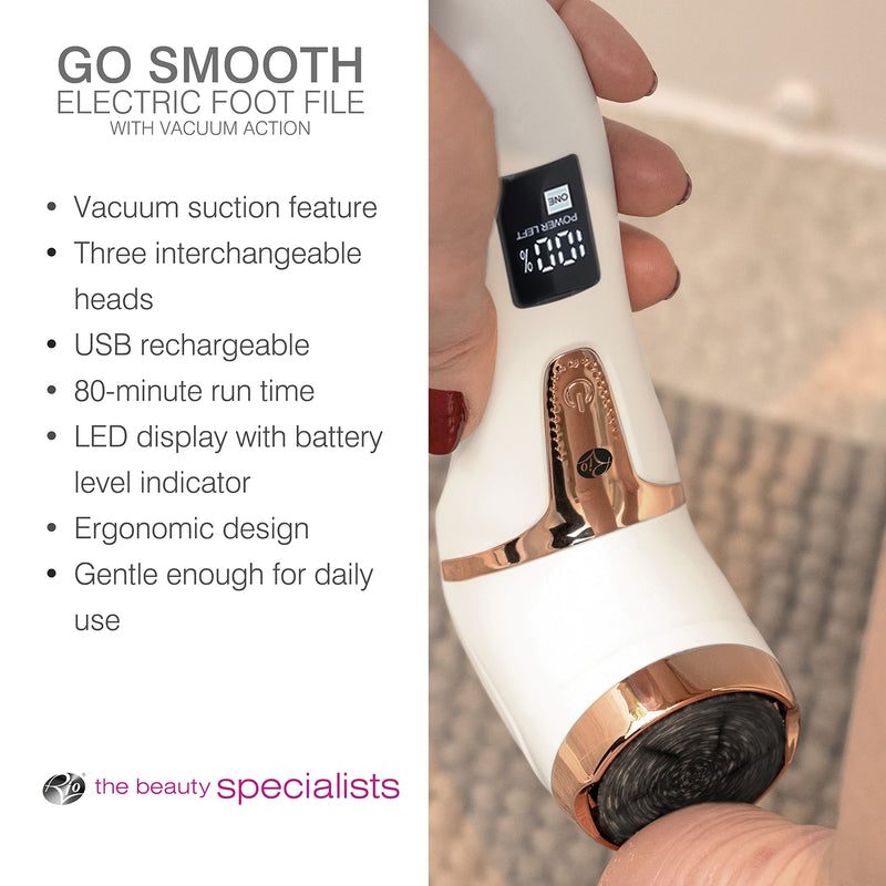 Rio Go Smooth foot file with vacuum action, imported from the UK